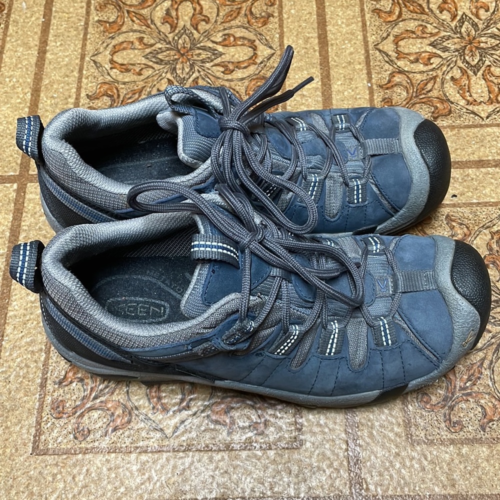 COPY - COPY - KEEN LEATHER UPPER BLUE BOOTS for women size 8 - Picture 2 of 8